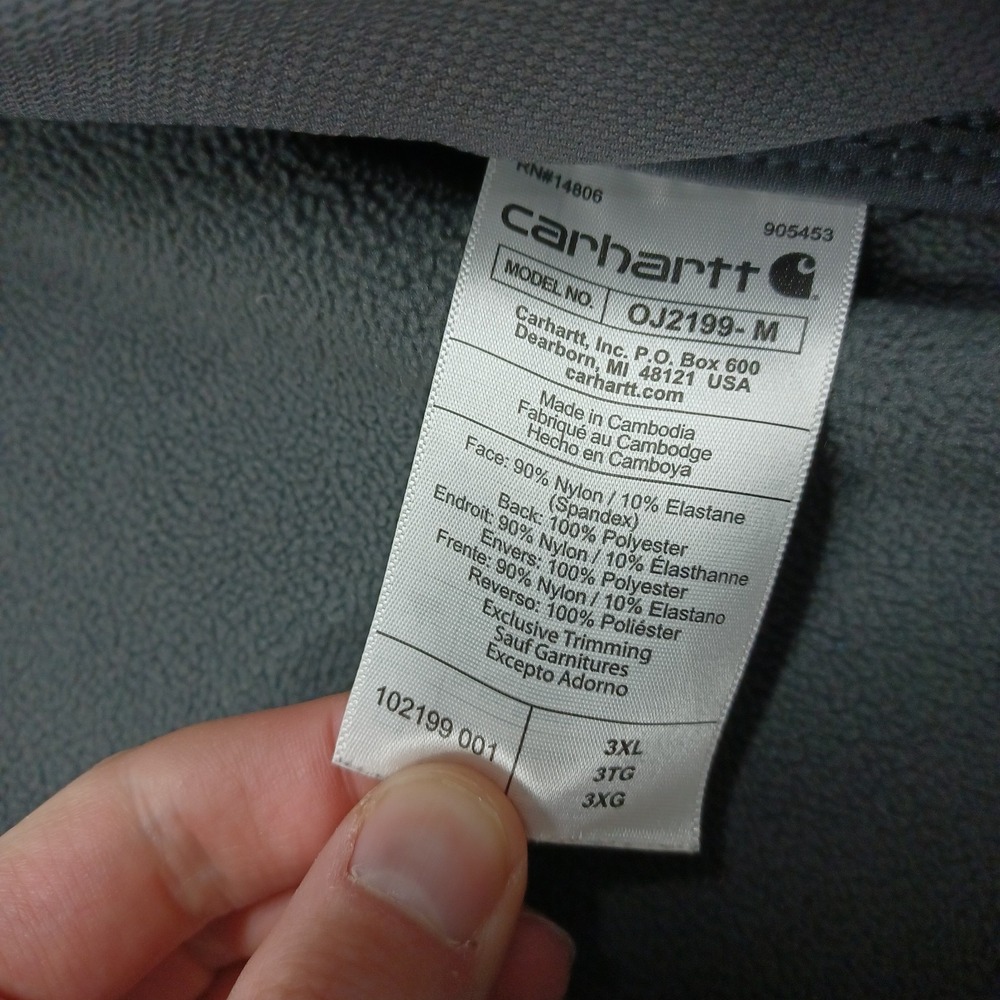 Carhartt Jacket Mens 3XL Black Rain Defender Workwear Relaxed Fit Heavyweight - Picture 8 of 11